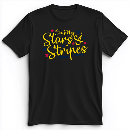 Stars And Stripes Premium Tee Black / S