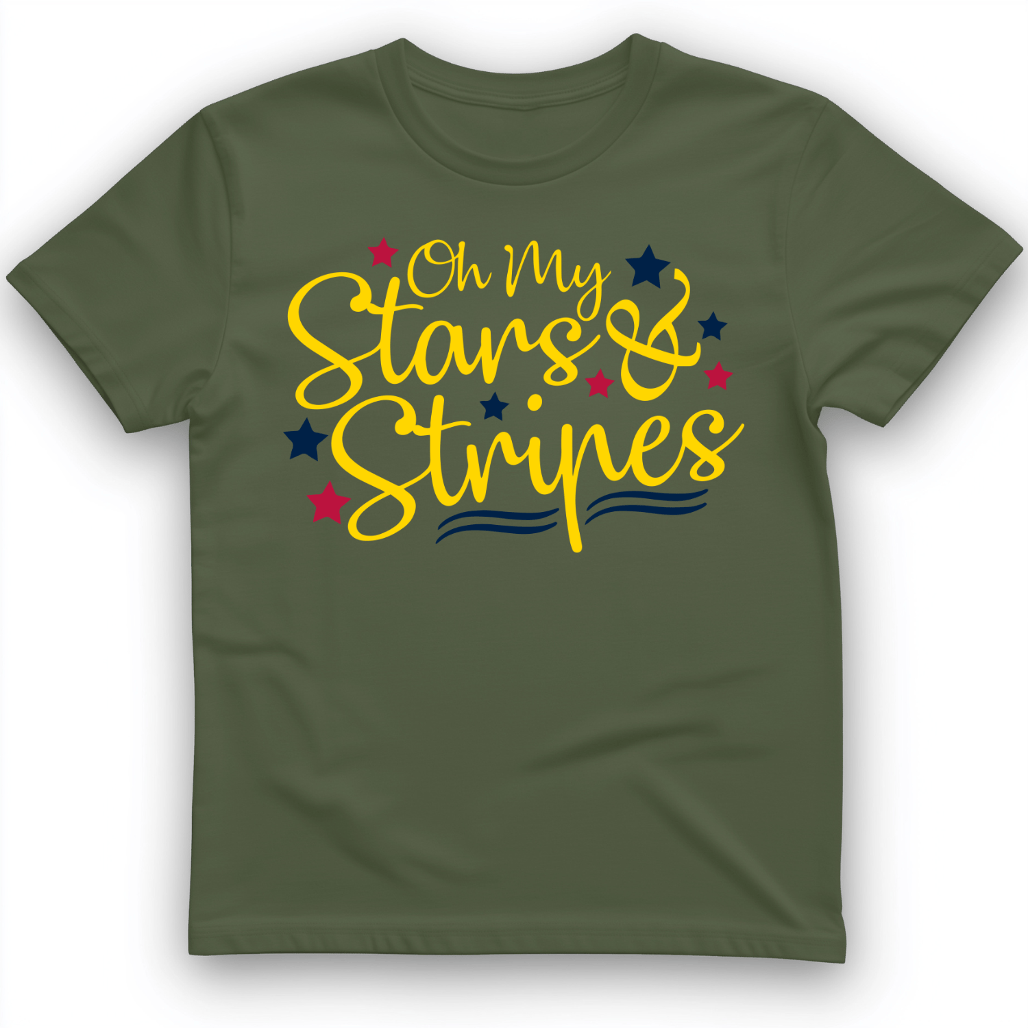 Stars and Stripes T-Shirt Military Green / S