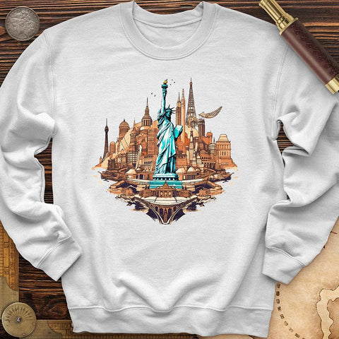 Statue of Liberty of New York Crewneck White / S