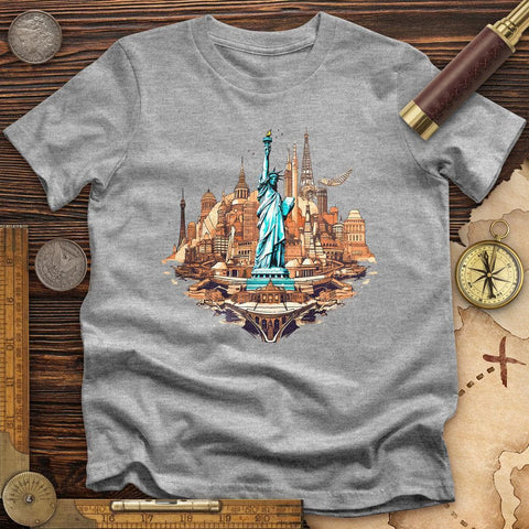 Statue of Liberty of New York T-Shirt Sport Grey / S