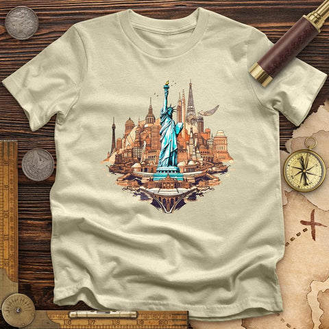 Statue of Liberty of New York T-Shirt Natural / S
