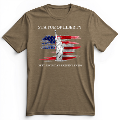 Statue Of Liberty Premium Tee Heather Olive / S