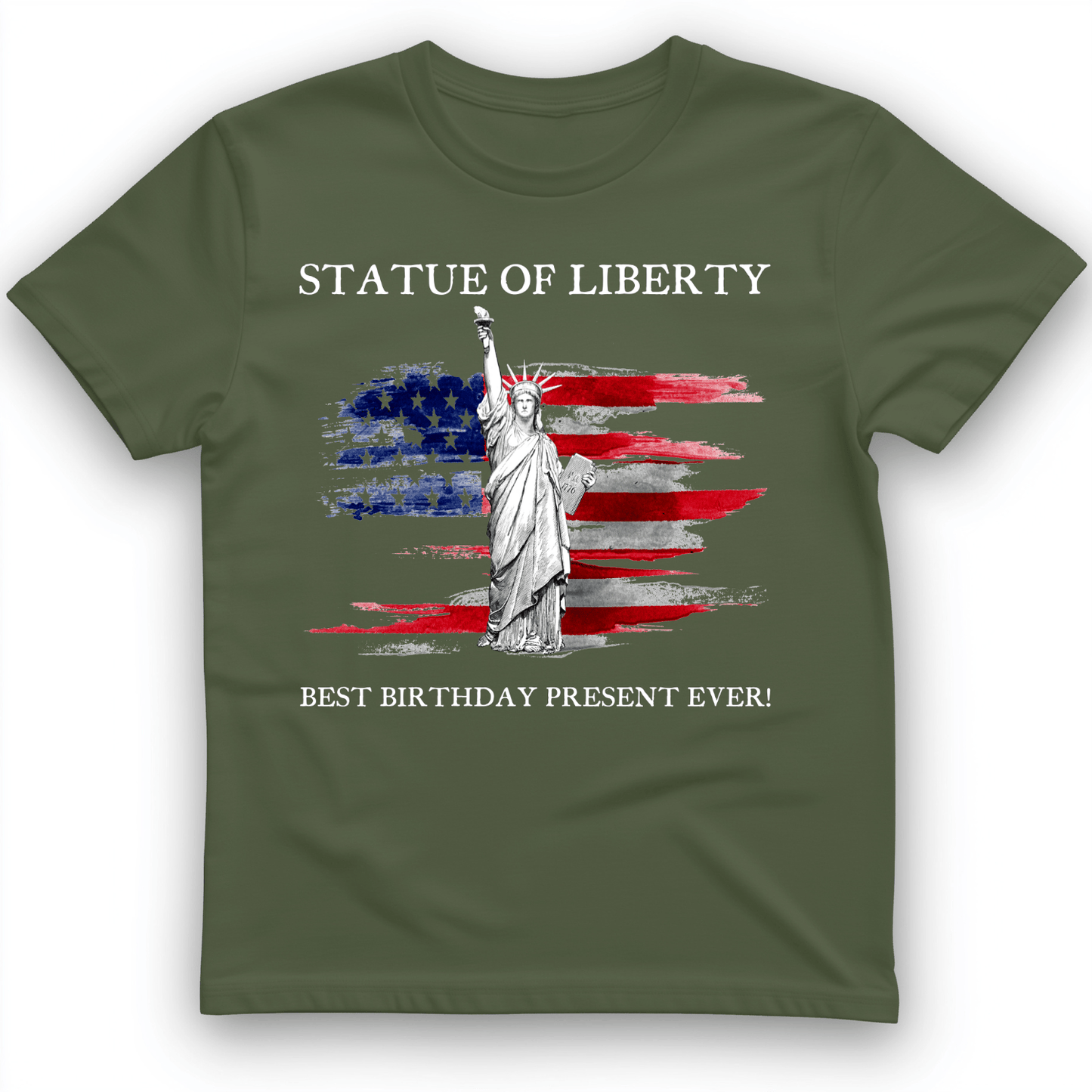 Statue Of Liberty T-Shirt Military Green / S