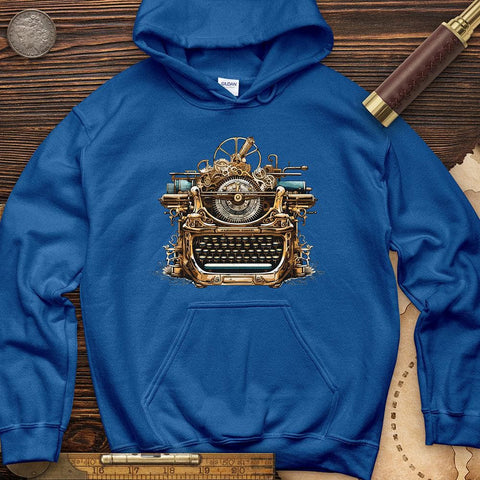 Steampunk Typewriter Hoodie Royal / S