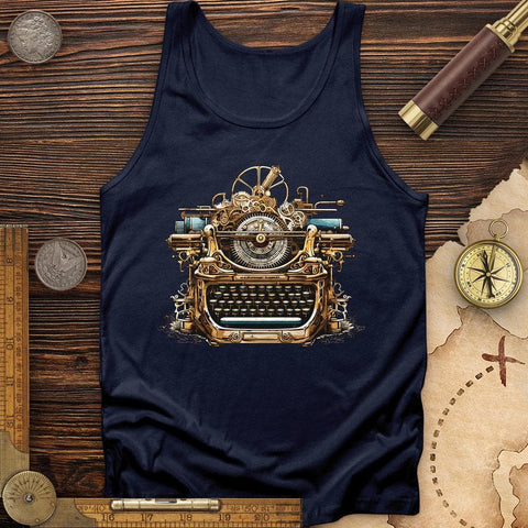 Steampunk Typewriter Tank Navy / XS