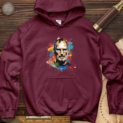 Steve Jobs Hoodie Maroon / S