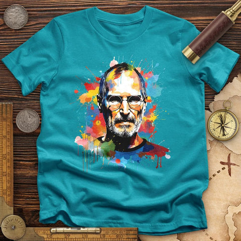 Steve Jobs T-Shirt Tropical Blue / S