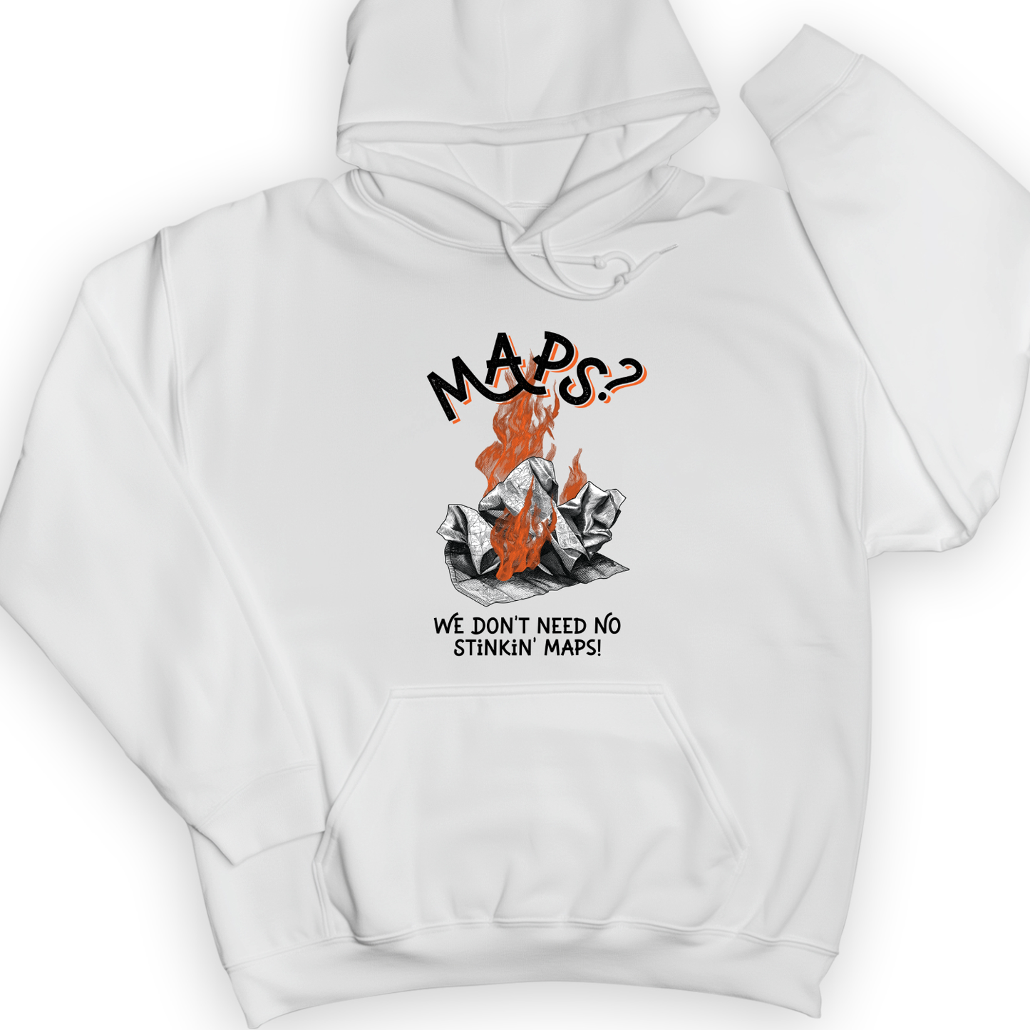 Stinkin' Maps Hoodie White / S
