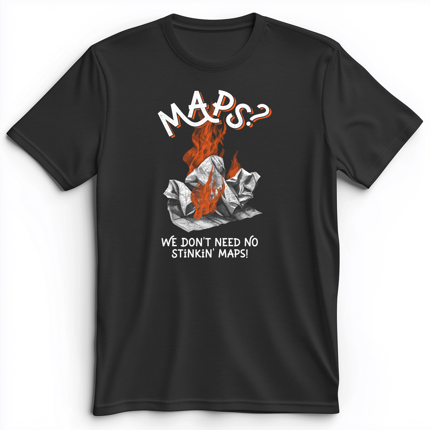 Stinkin' Maps Premium Tee Dark Grey Heather / S