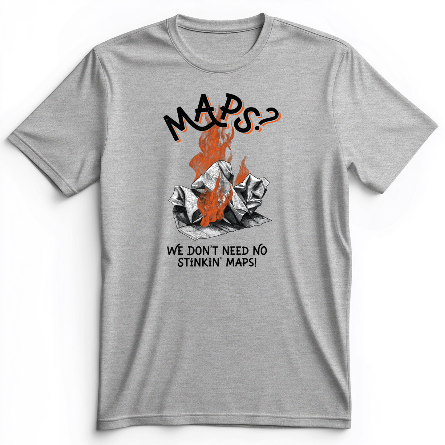 Stinkin' Maps Premium Tee Athletic Heather / S