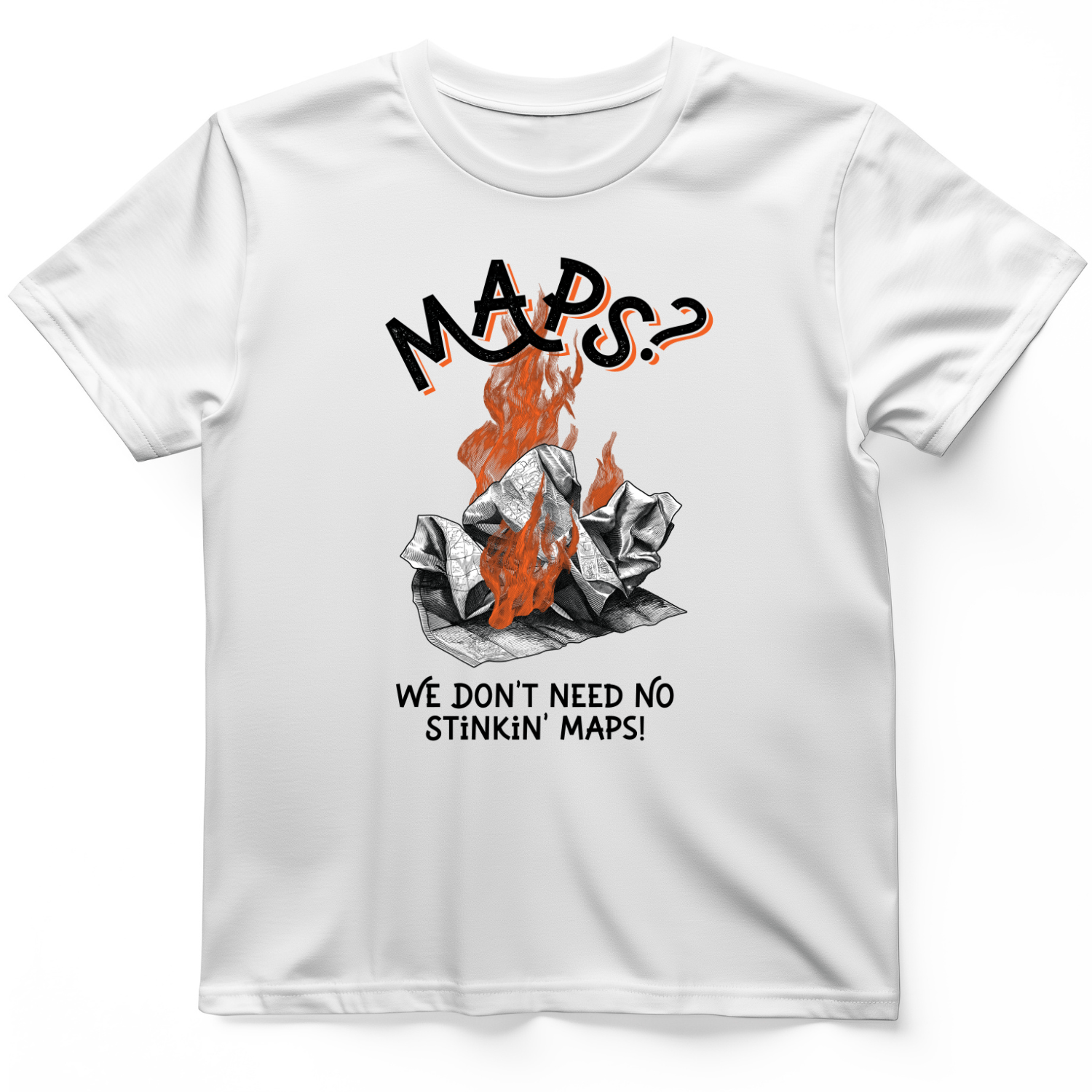 Stinkin' Maps T-Shirt White / S
