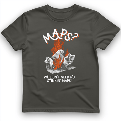 Stinkin' Maps T-Shirt Charcoal / S