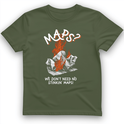 Stinkin' Maps T-Shirt Military Green / S