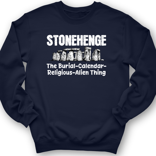 Stonehenge Burial Thing Crewneck Navy / S