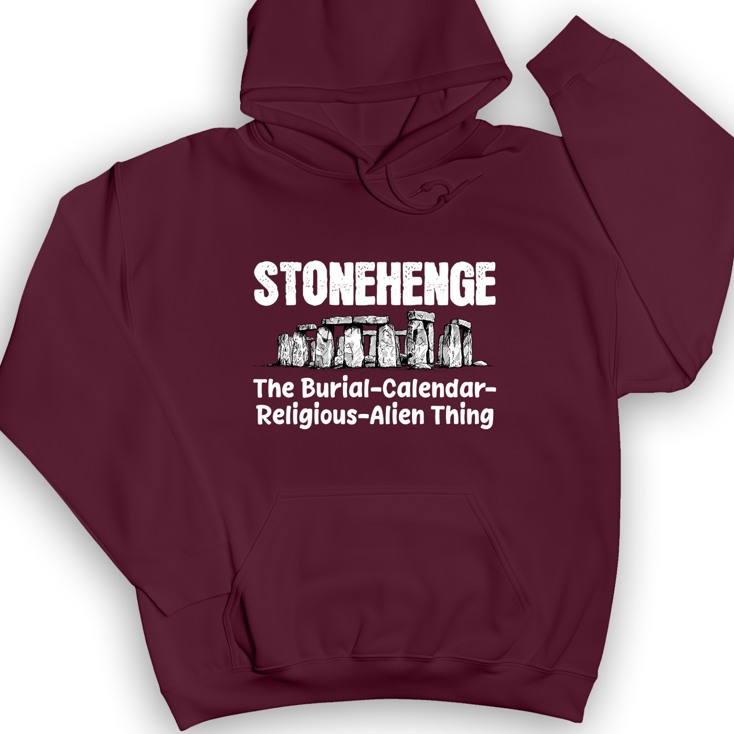 Stonehenge Burial Thing Hoodie Maroon / S