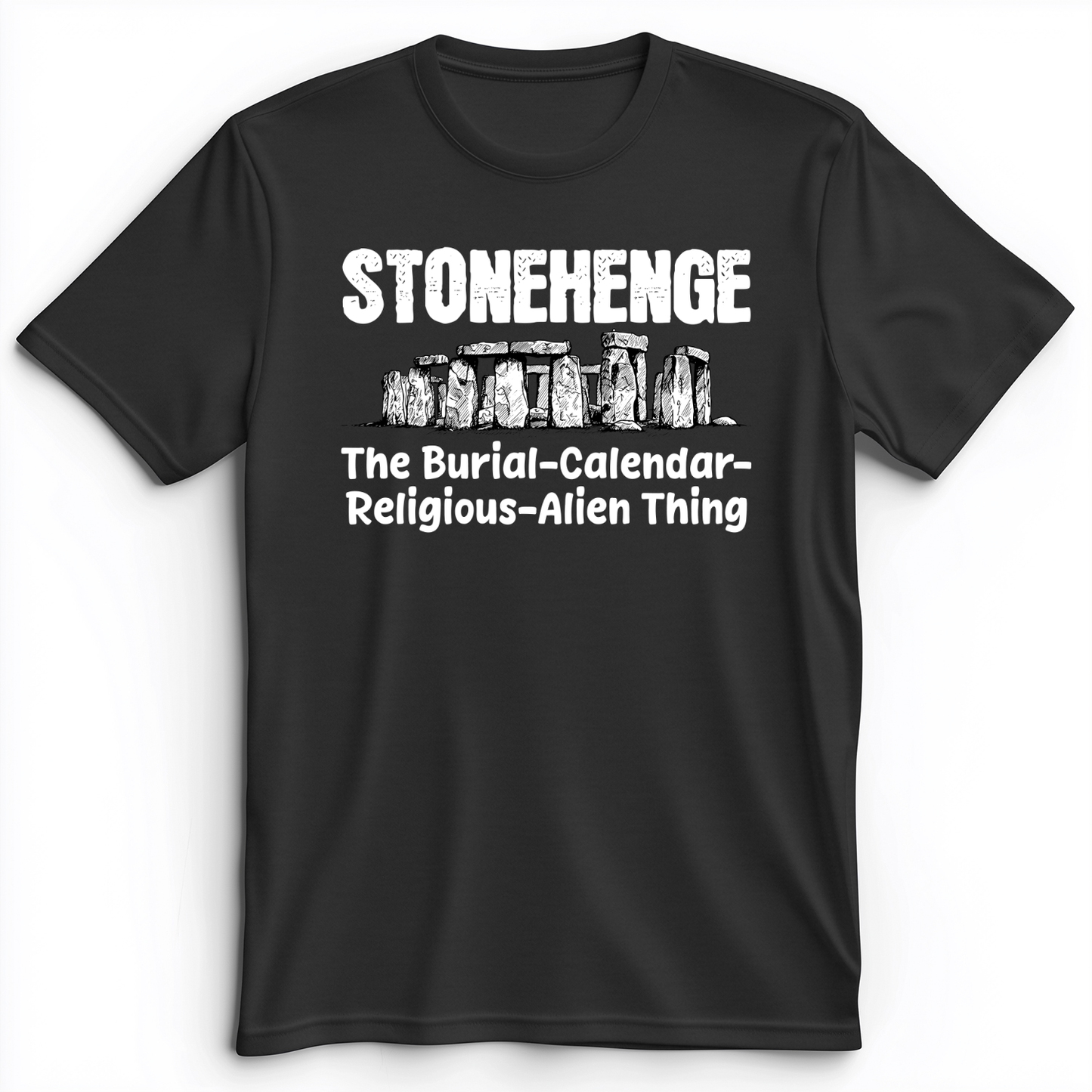 Stonehenge Burial Thing Premium Tee Dark Grey Heather / S