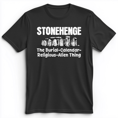 Stonehenge Burial Thing Premium Tee Dark Grey Heather / S