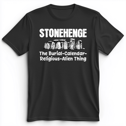 Stonehenge Burial Thing Premium Tee Dark Grey Heather / S