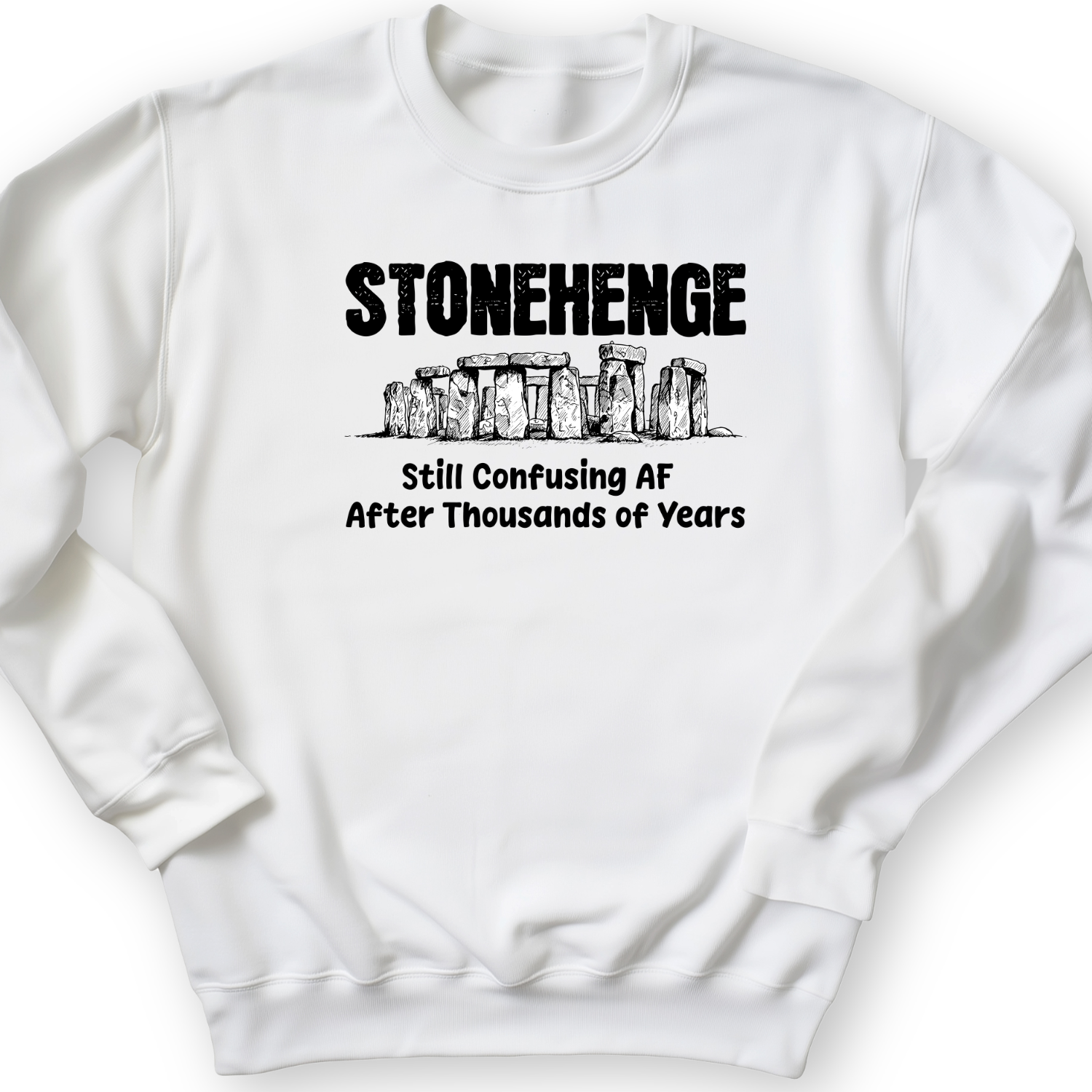 Stonehenge Confusing Crewneck White / S