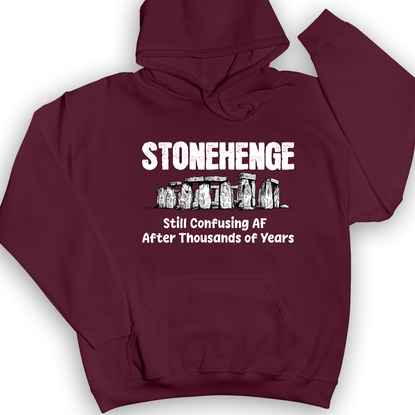 Stonehenge Confusing Hoodie Maroon / S