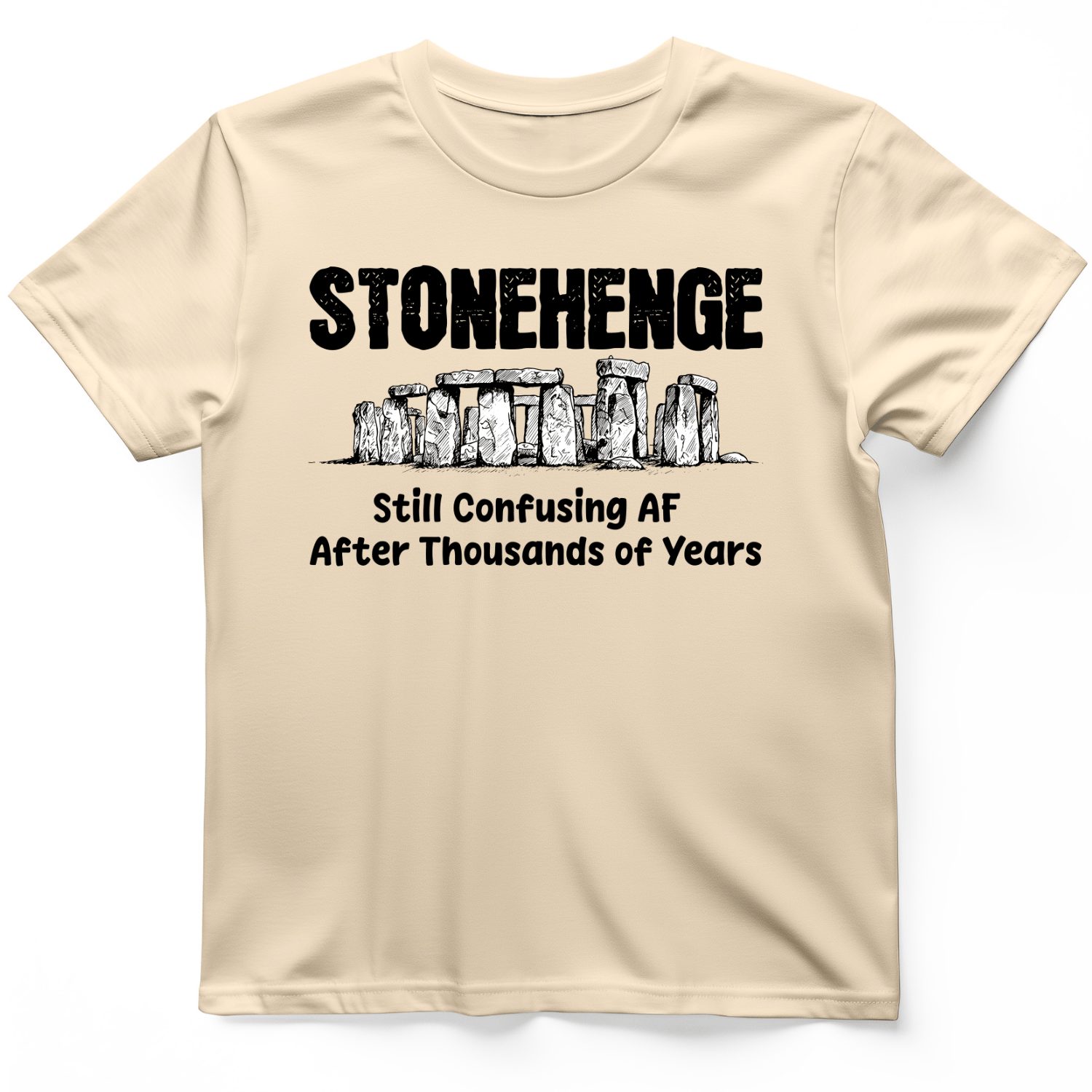 Stonehenge Confusing T-Shirt Natural / S