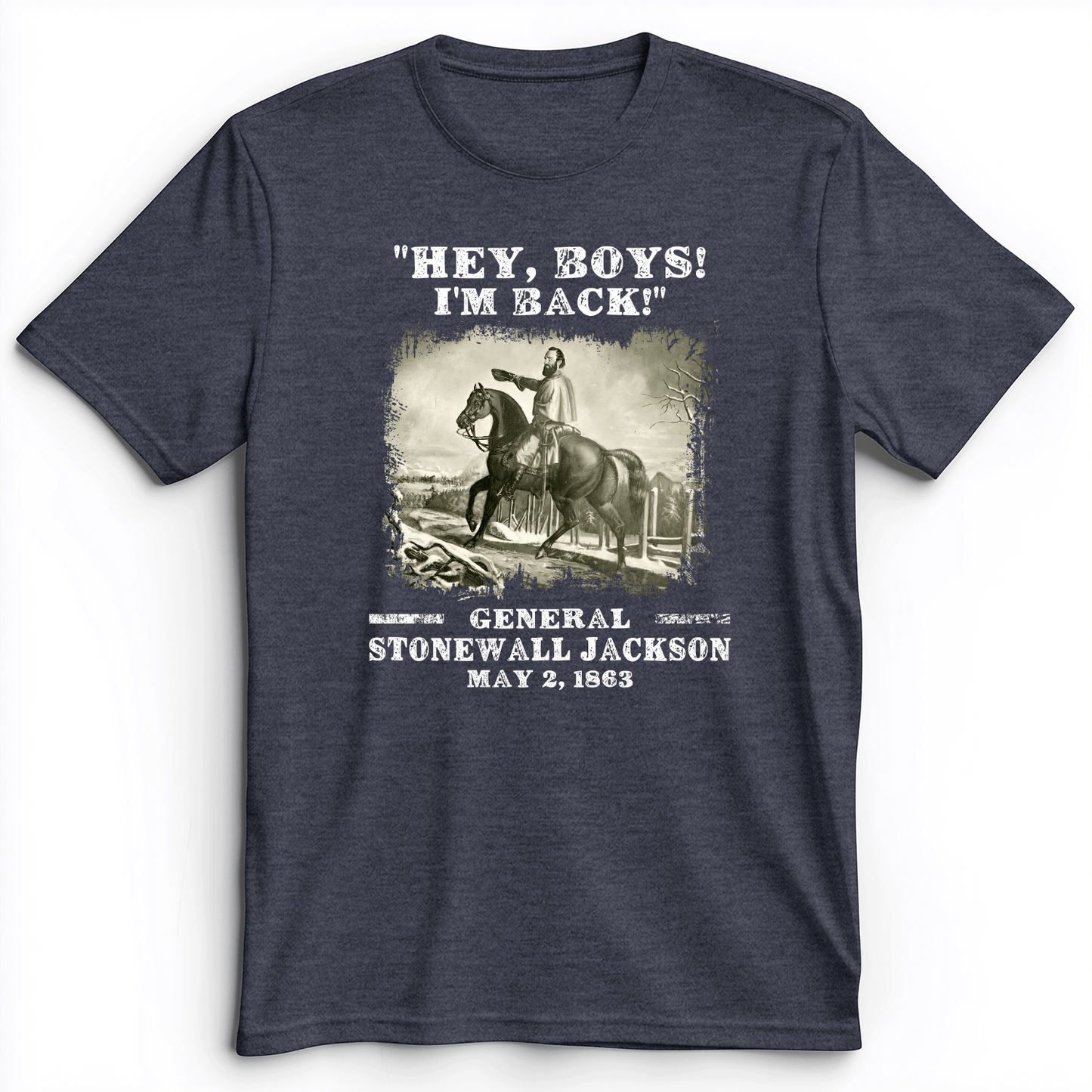 Stonewall Jackson Premium Tee Heather Navy / S