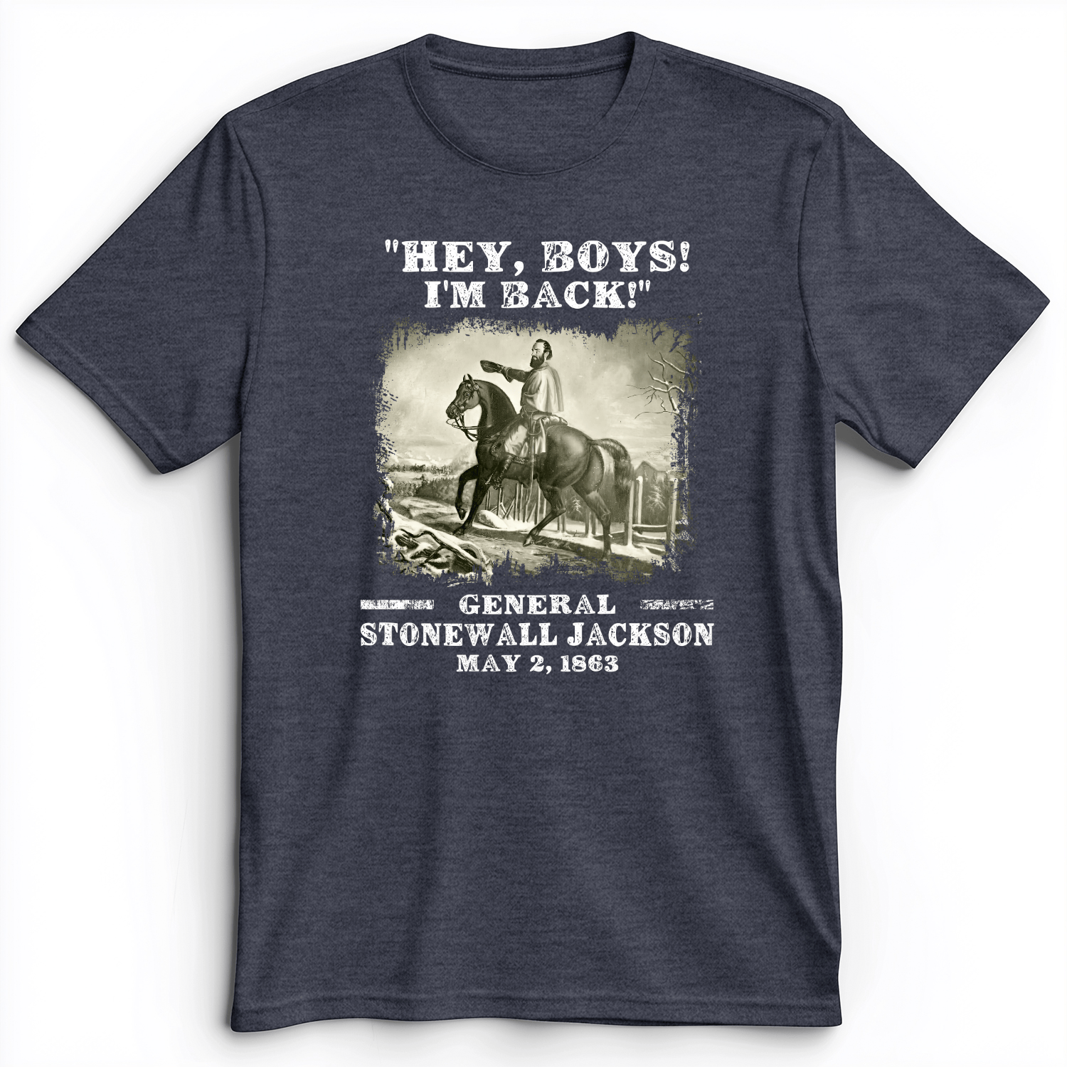Stonewall Jackson Premium Tee Heather Navy / S