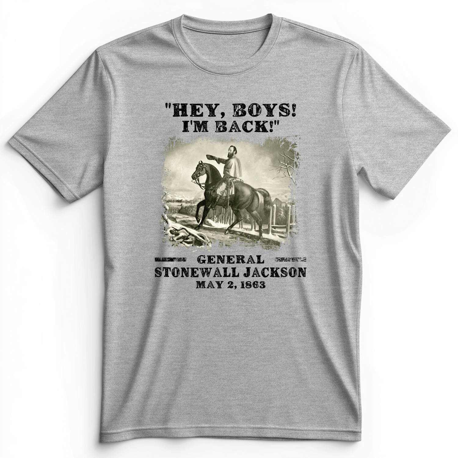 Stonewall Jackson Premium Tee Athletic Heather / S