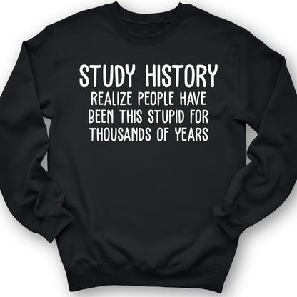 Study History Crewneck Black / S