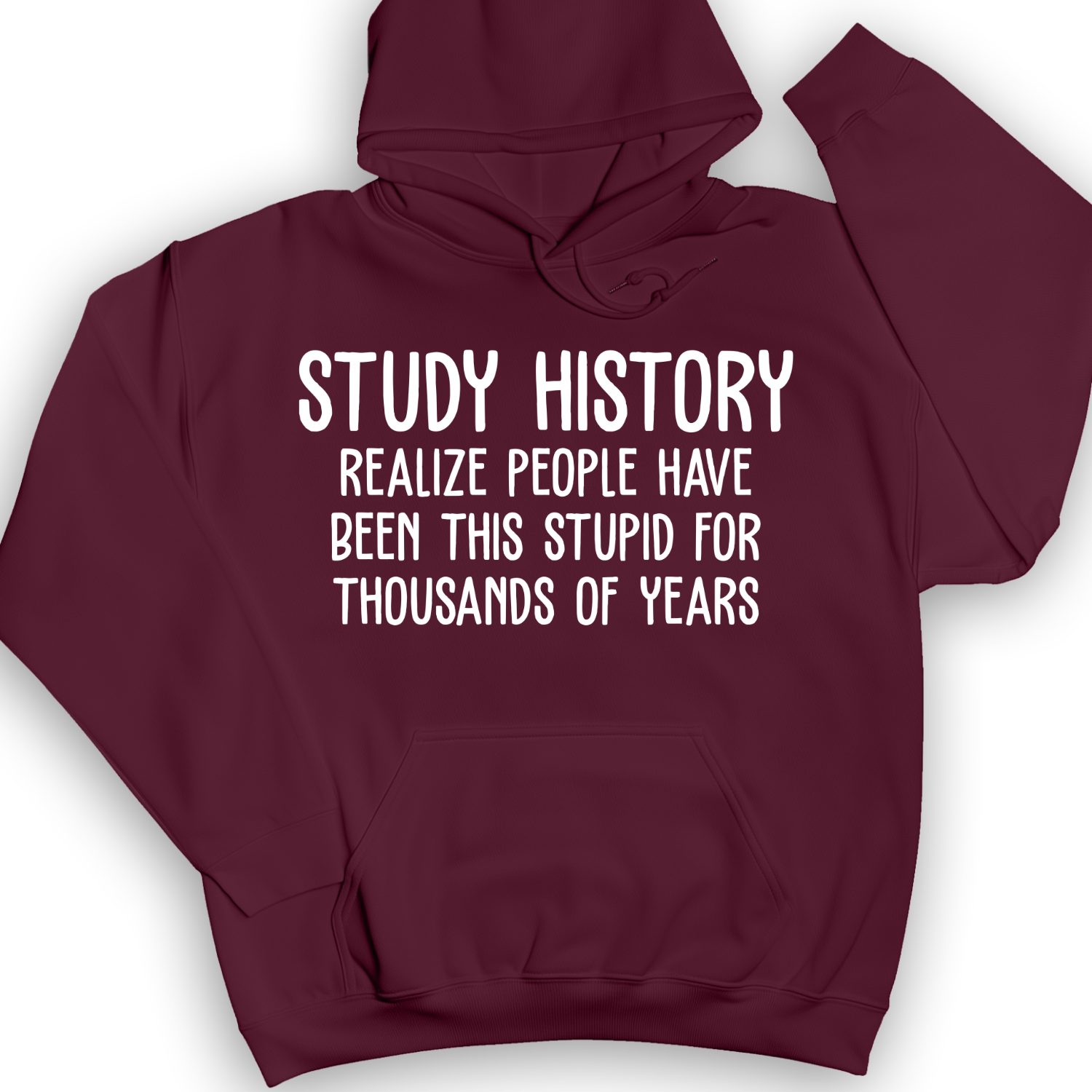 Study History Hoodie Maroon / S