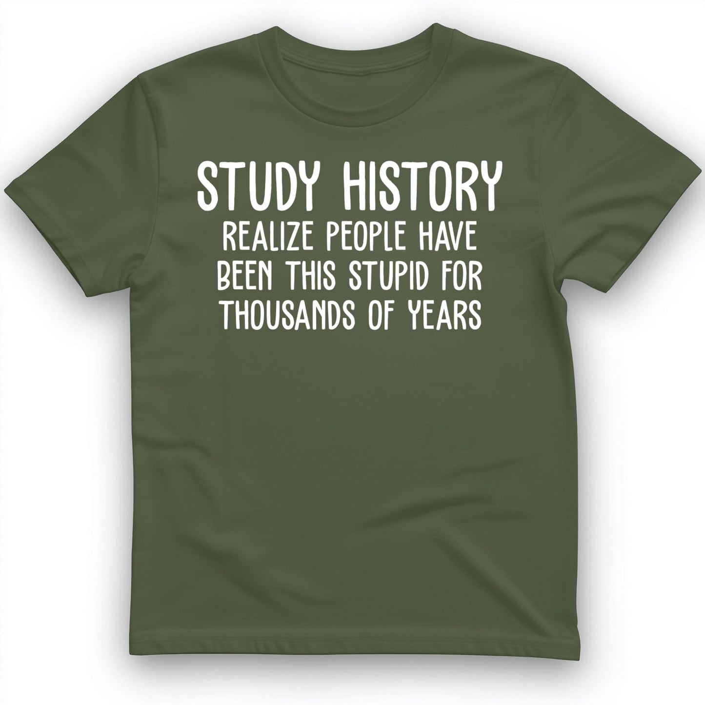 Study History T-Shirt Military Green / S