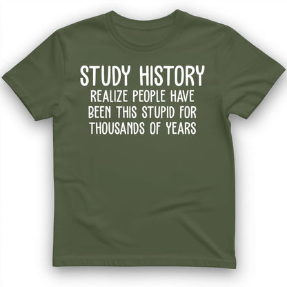 Study History T-Shirt Military Green / S