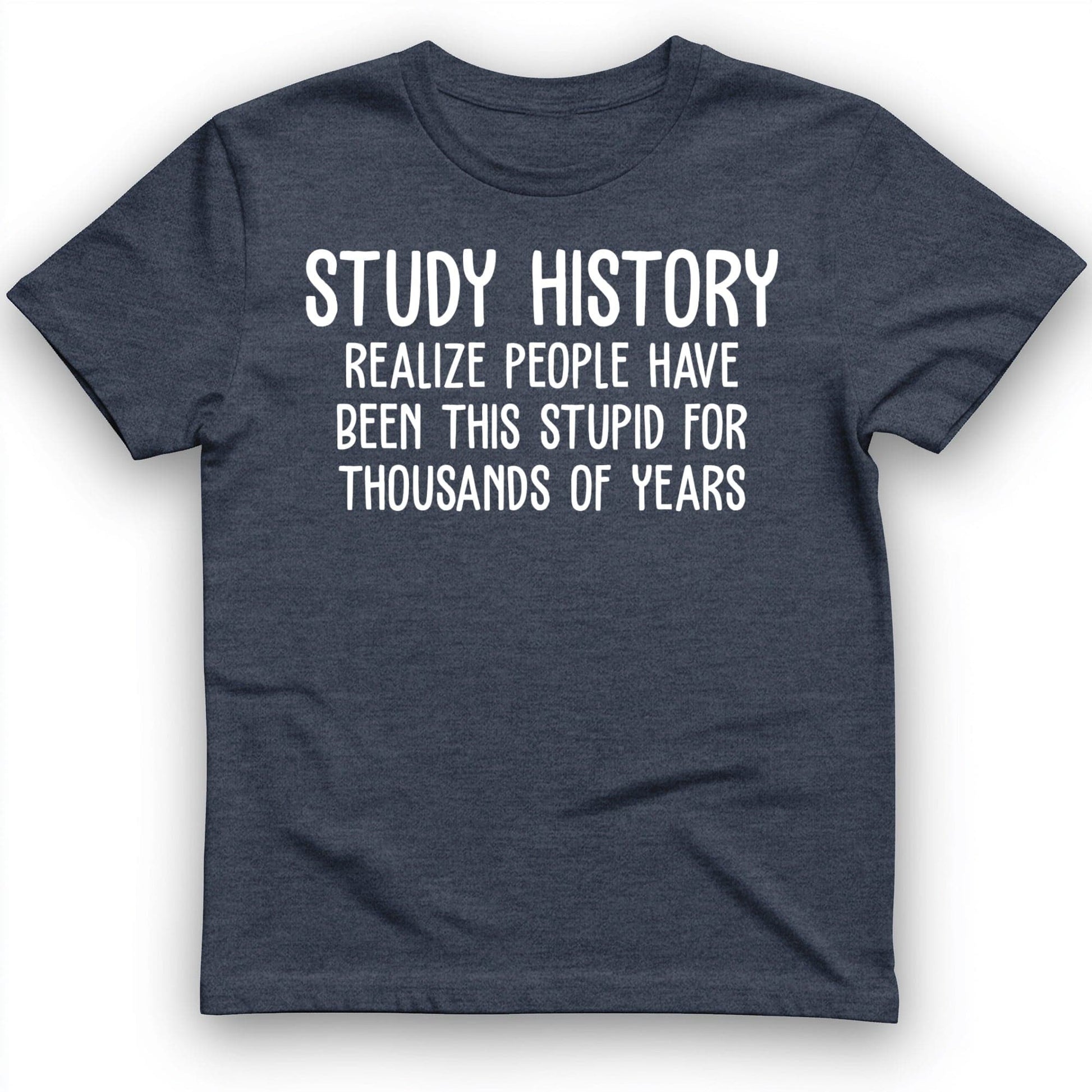 Study History T-Shirt Heather Navy / S