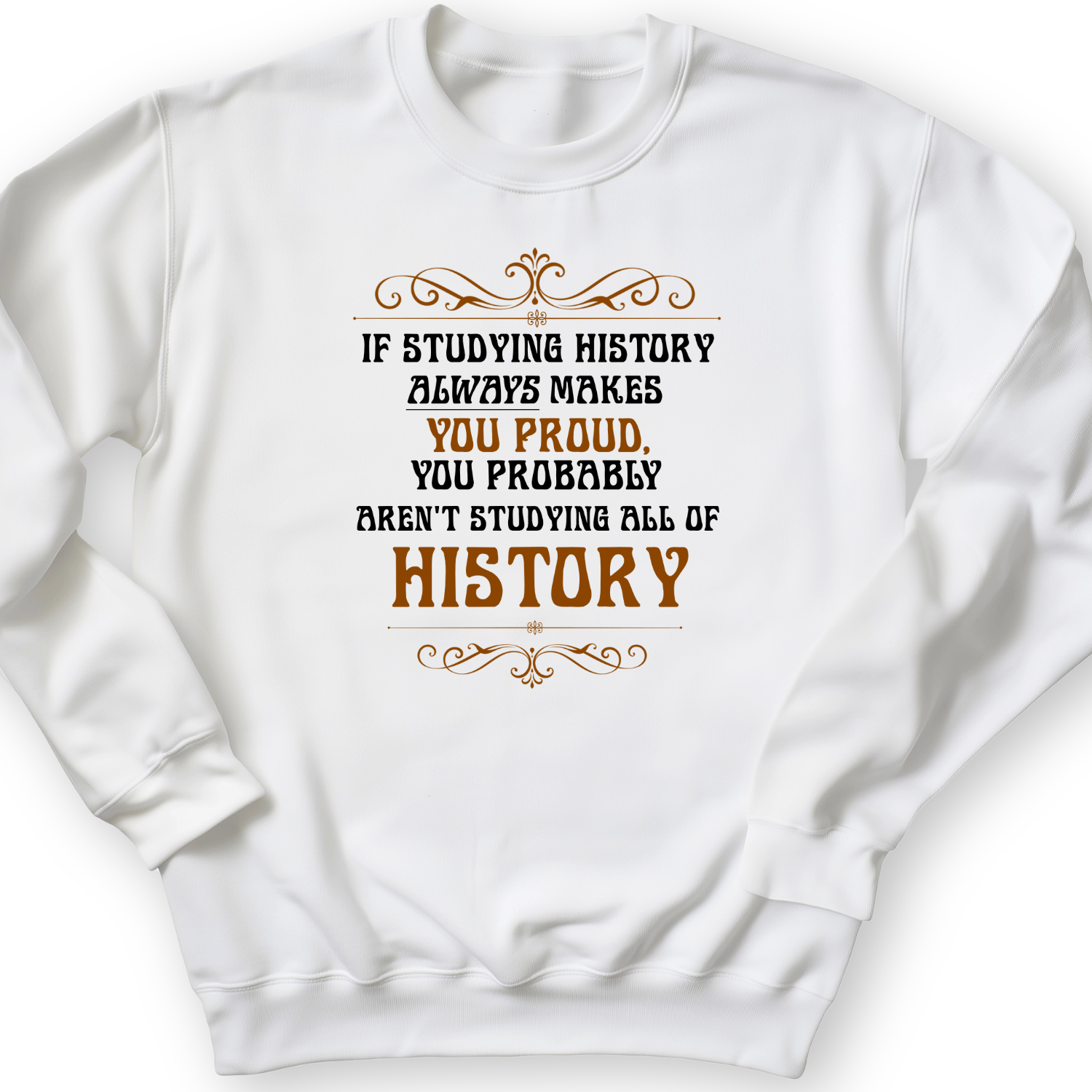 Studying History Crewneck White / S