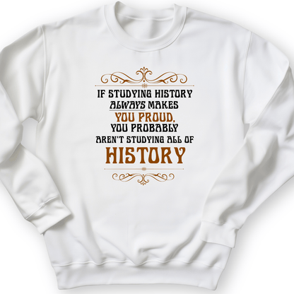 Studying History Crewneck White / S