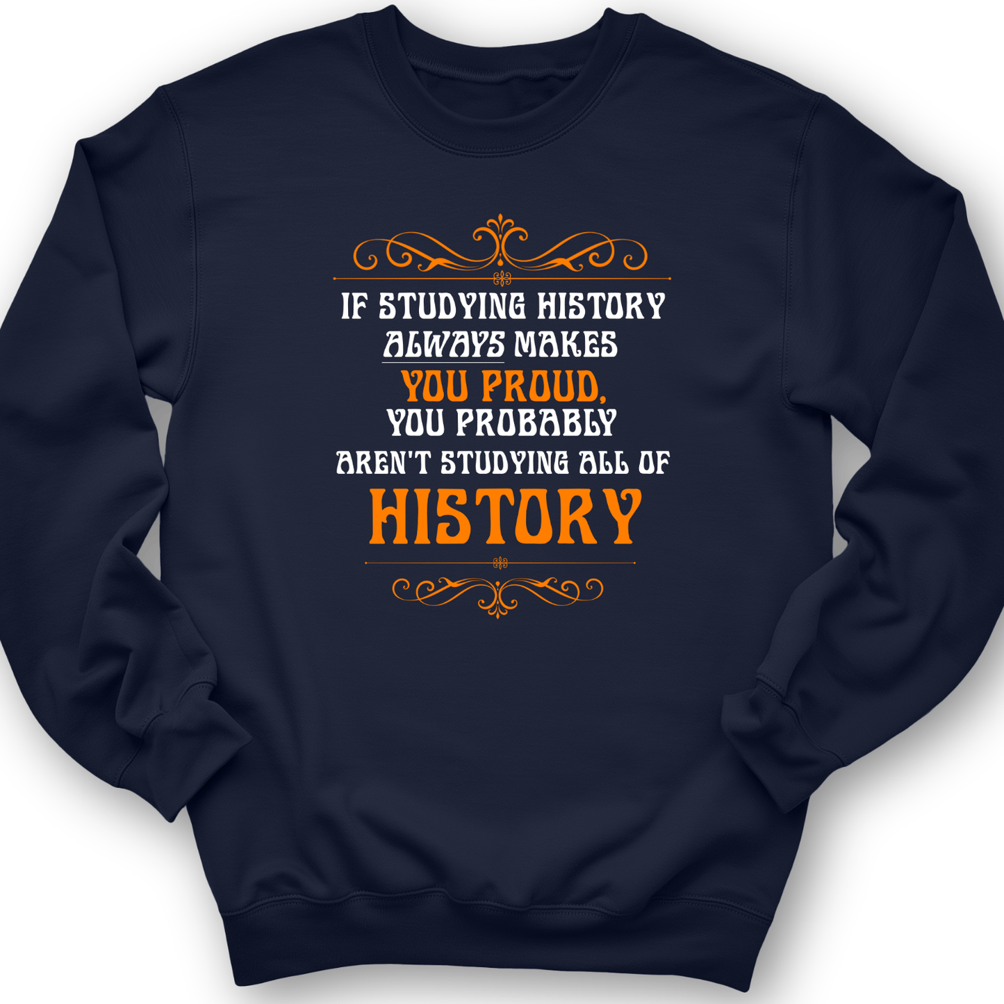 Studying History Crewneck Navy / S
