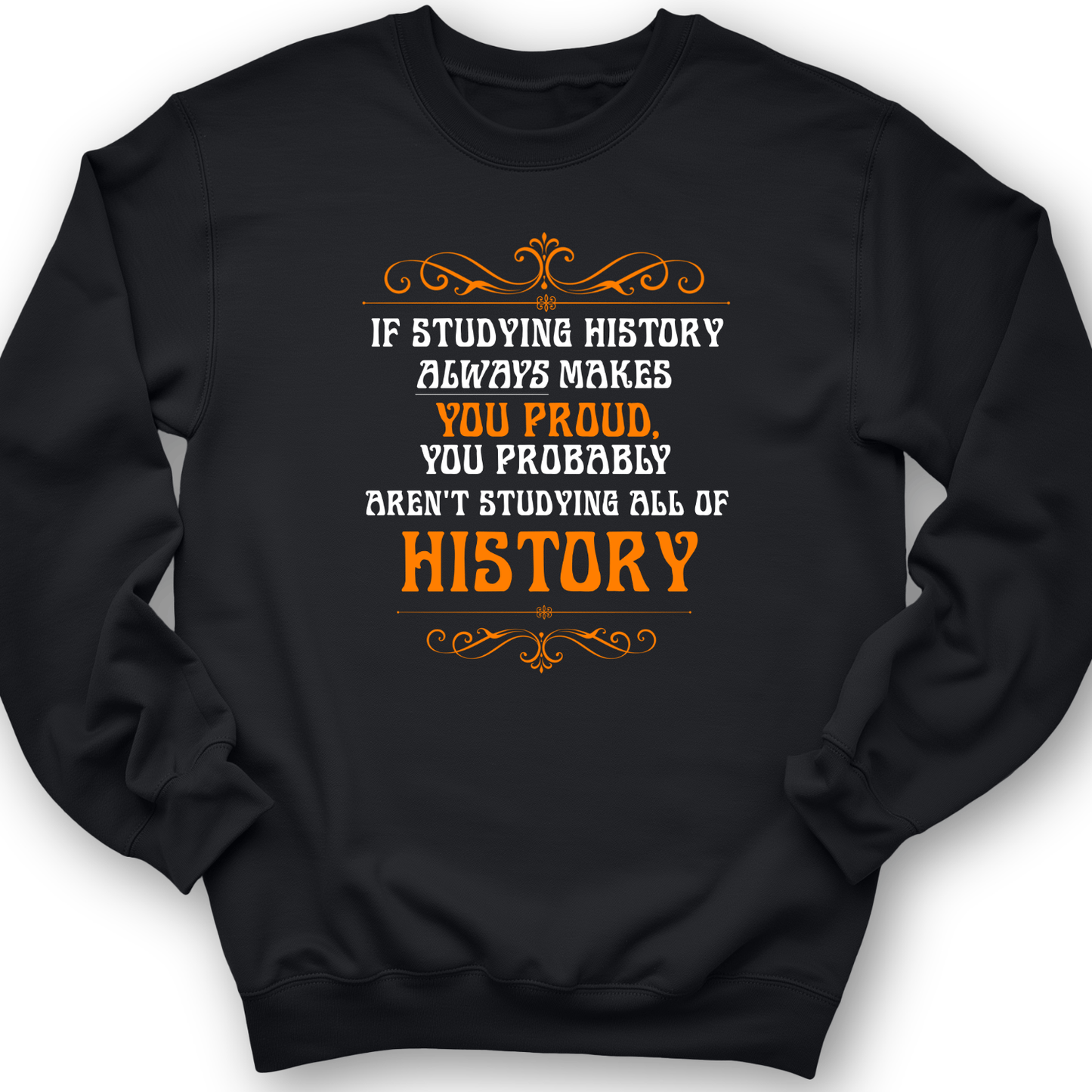 Studying History Crewneck Black / S