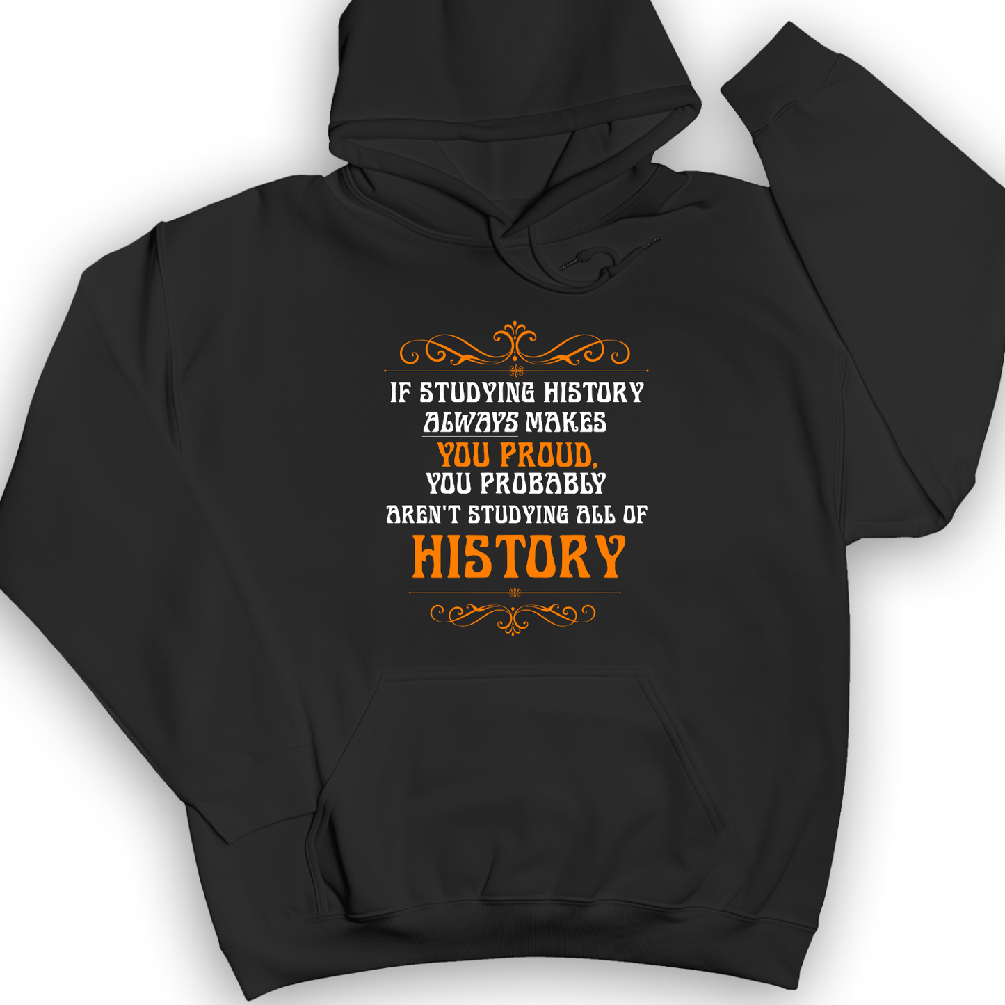 Studying History Hoodie Black / S
