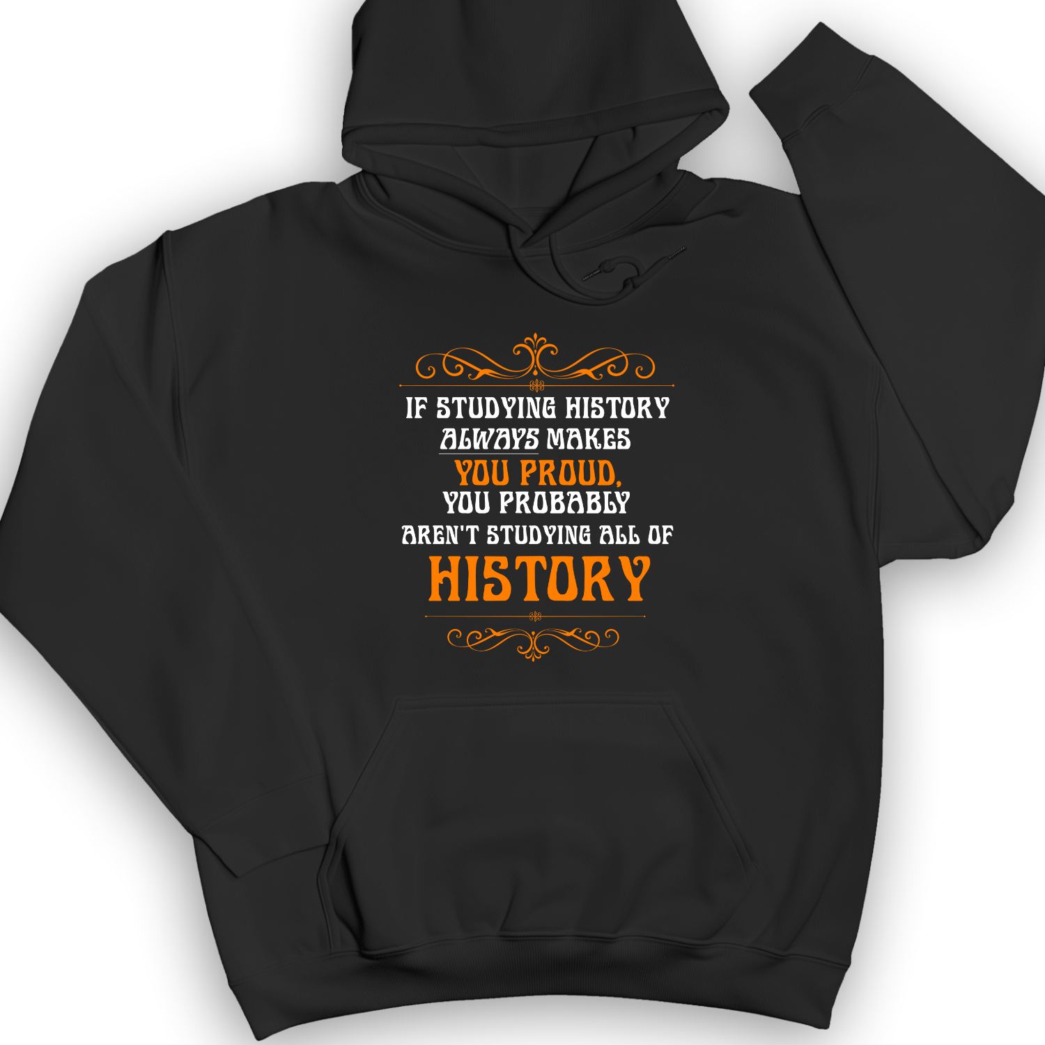 Studying History Hoodie Black / S