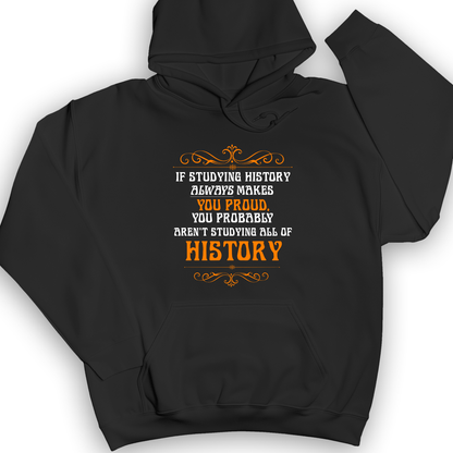 Studying History Hoodie Black / S