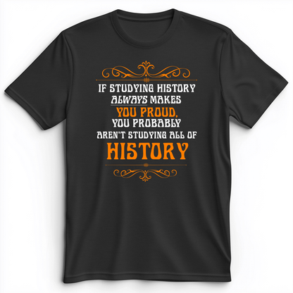 Studying History Premium Tee Dark Grey Heather / S