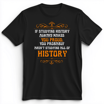 Studying History Premium Tee Black / S