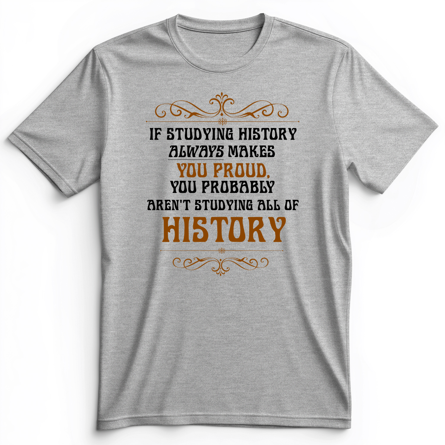 Studying History Premium Tee Athletic Heather / S
