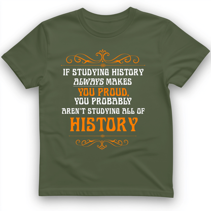 Studying History T-Shirt Military Green / S