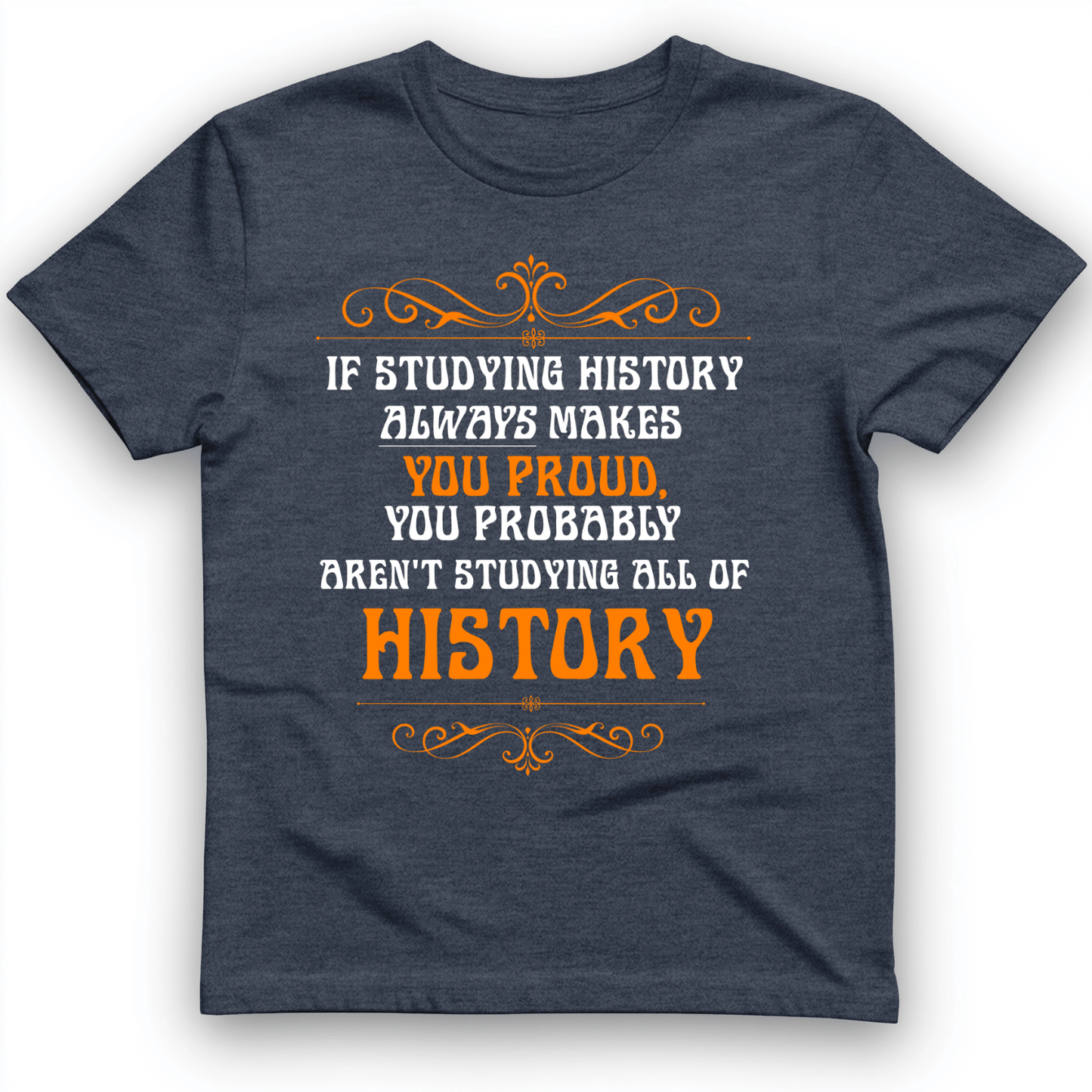 Studying History T-Shirt Heather Navy / S