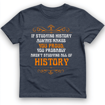 Studying History T-Shirt Heather Navy / S