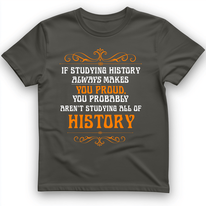 Studying History T-Shirt Charcoal / S