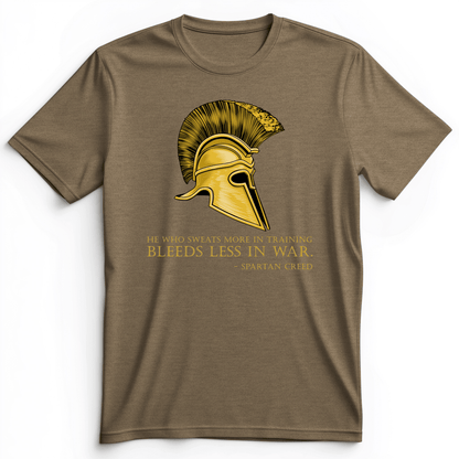 Sweat More Bleed Less Premium Tee Heather Olive / S