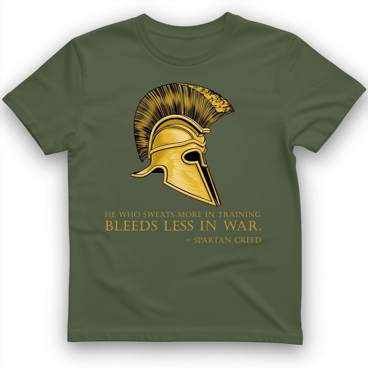 Sweat More Bleed Less T-Shirt Military Green / S