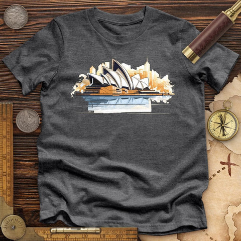 Sydney Opera House High Quality Tee Dark Grey Heather / S